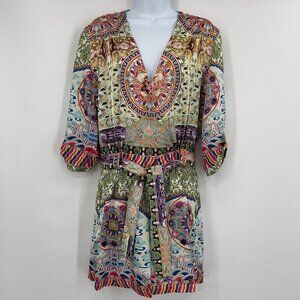 KAS Designs Boho Print Belted Romper – Size M